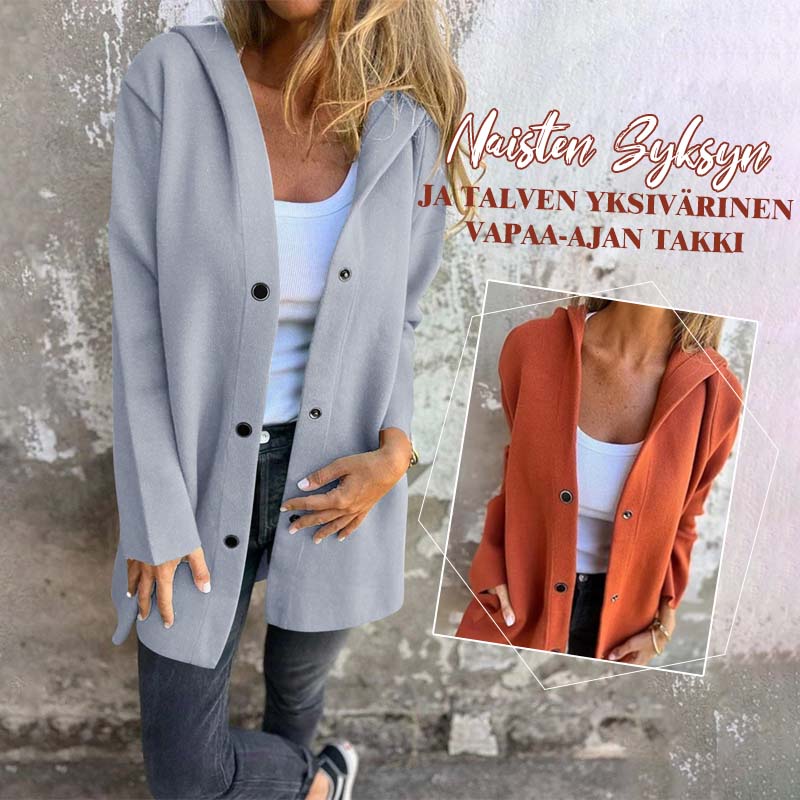 đEnfĂ€rgad fritidsjacka för damer för höst och vinter âïž