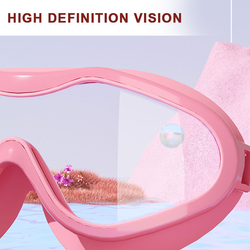 Simglasögon med stor båge och imskydd för vuxna🏊♂️