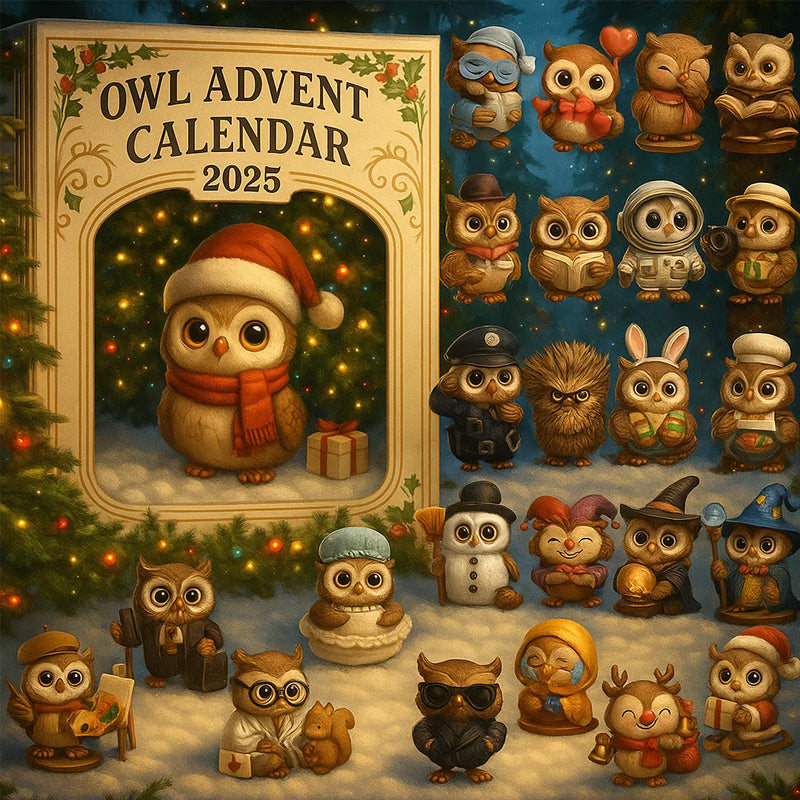 đŠ Ugglornas Julkalender 2025 âš | 24 Samlarfigurer i Resin đ | Lyxig Adventskalender
