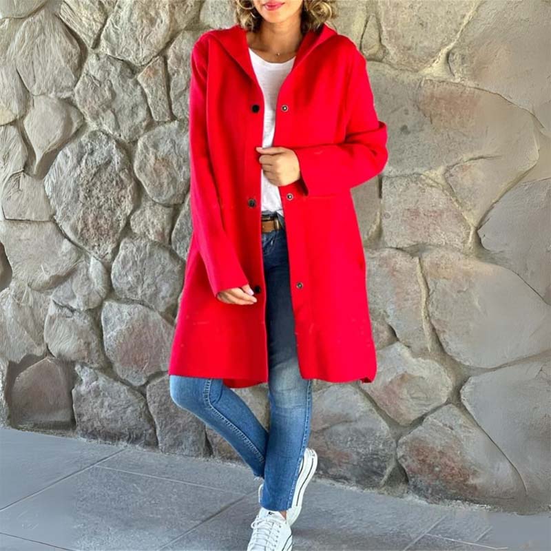 đEnfĂ€rgad fritidsjacka för damer för höst och vinter âïž