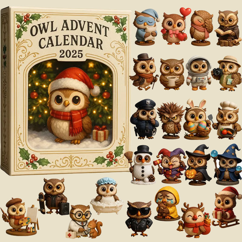 đŠ Ugglornas Julkalender 2025 âš | 24 Samlarfigurer i Resin đ | Lyxig Adventskalender