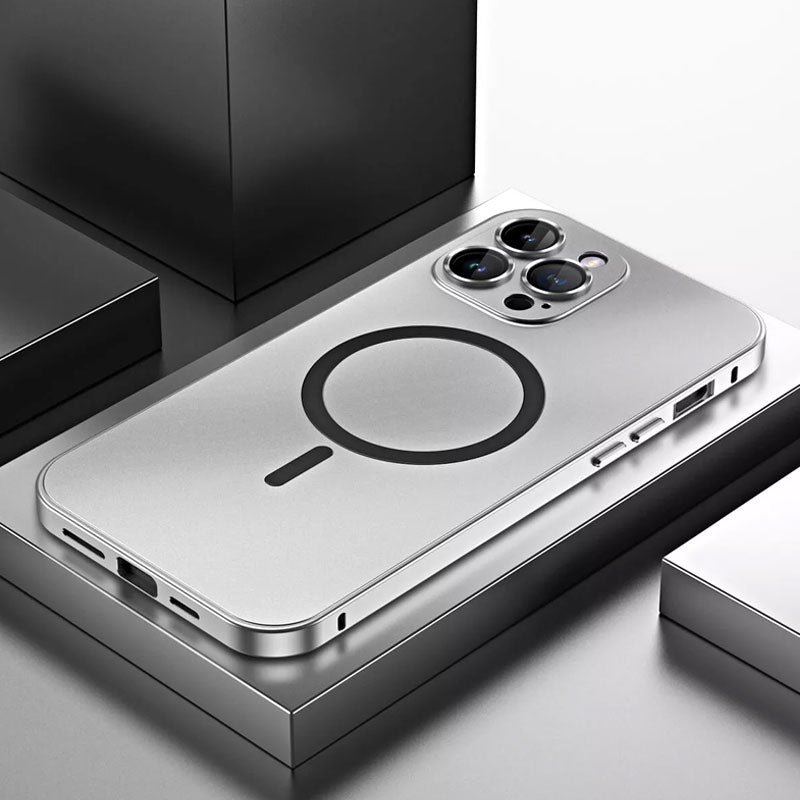 Magnetiskt metallfodral med snäppfunktion för iPhone