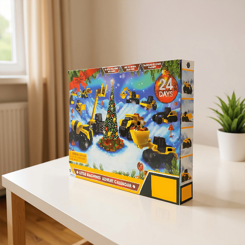 đ24-dagars kalender med lastbil pĂ„ vĂ€g till jul