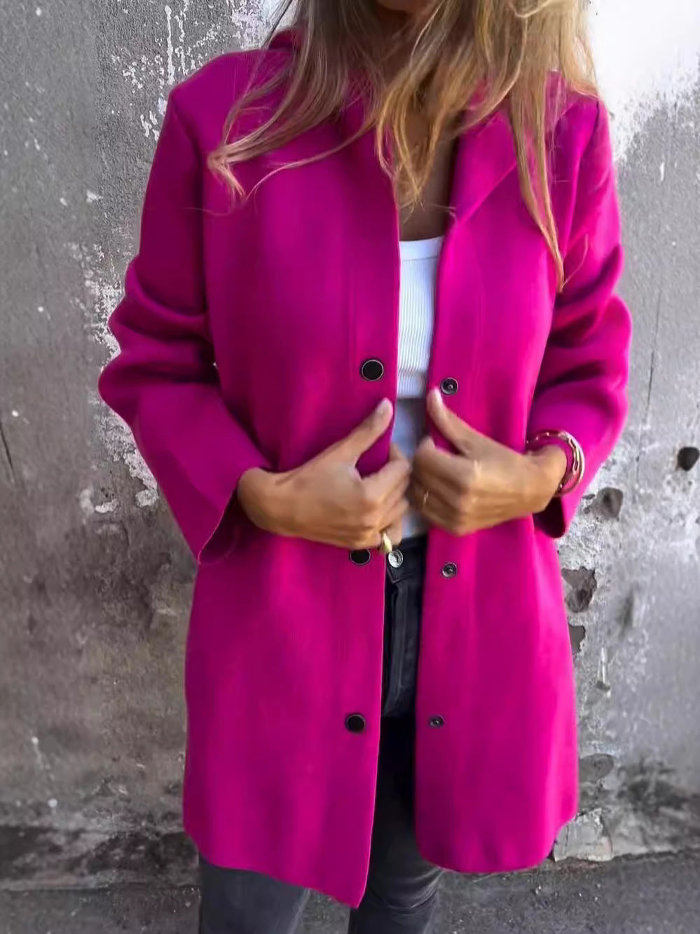 đEnfĂ€rgad fritidsjacka för damer för höst och vinter âïž