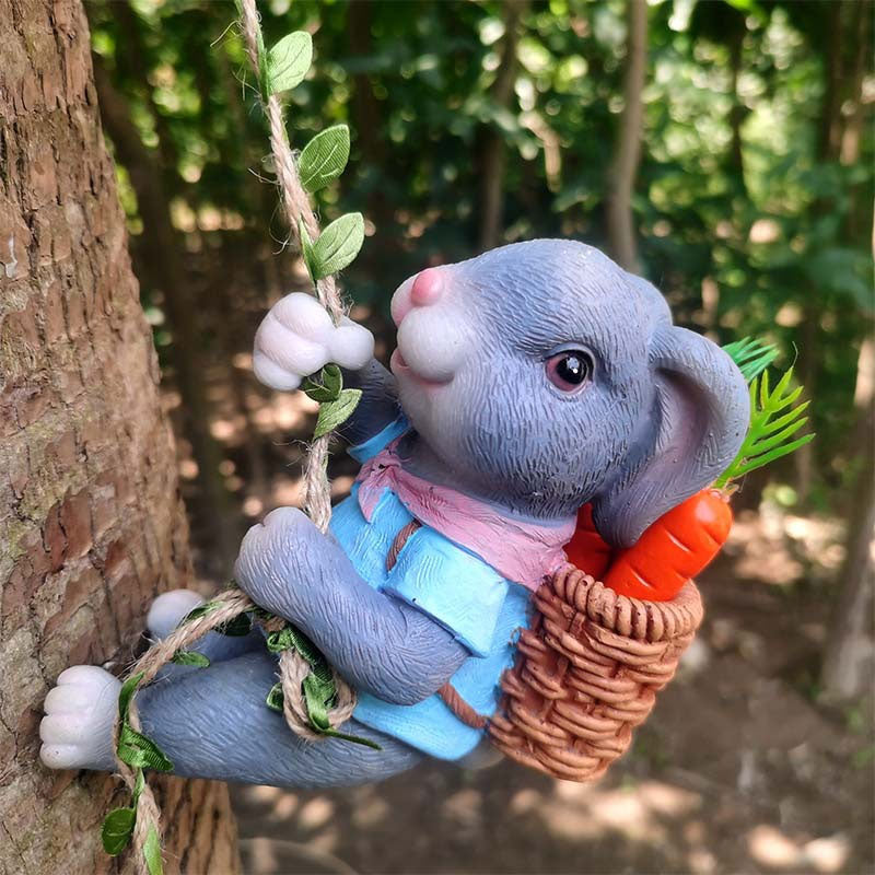🐰🌿 Söt Kanin Klätterträd Dekor