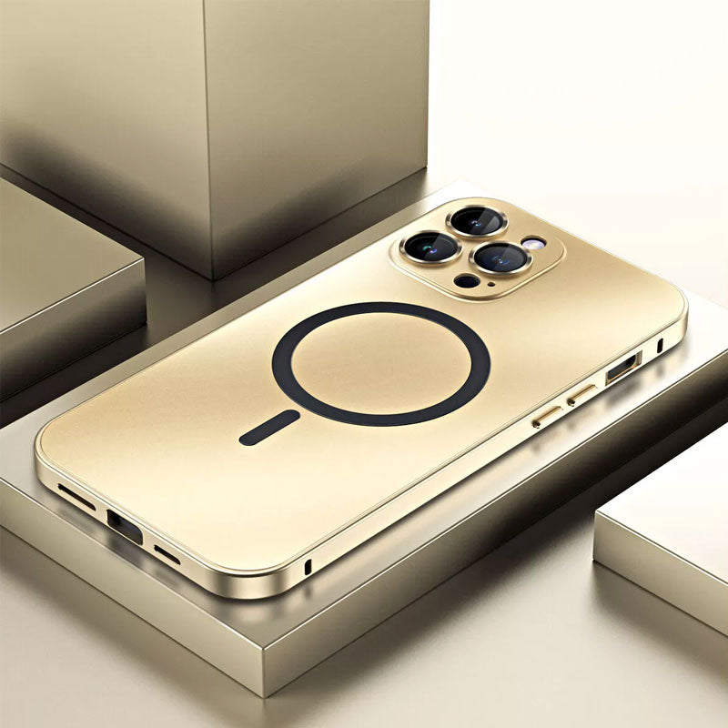 Magnetiskt metallfodral med snäppfunktion för iPhone