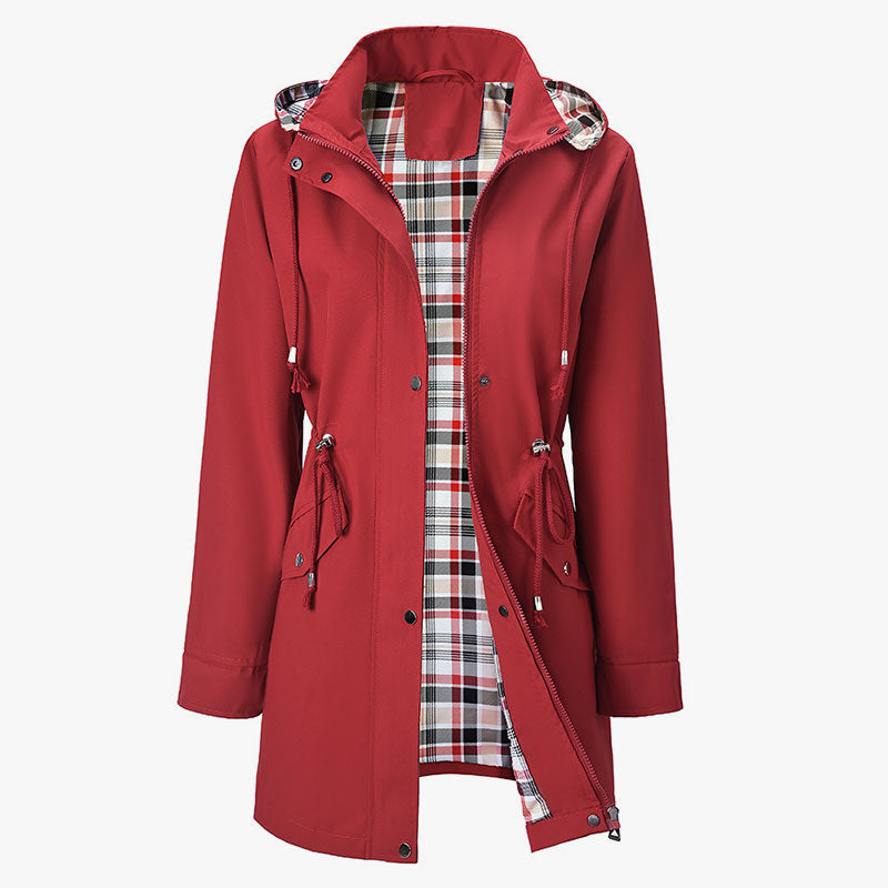 🧥Ny vattenavvisande trenchcoat för damer – Högkvalitativ gränsöverskridande damkonfektion med rutigt foder✨