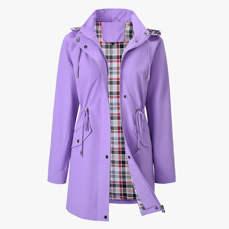 🧥Ny vattenavvisande trenchcoat för damer – Högkvalitativ gränsöverskridande damkonfektion med rutigt foder✨