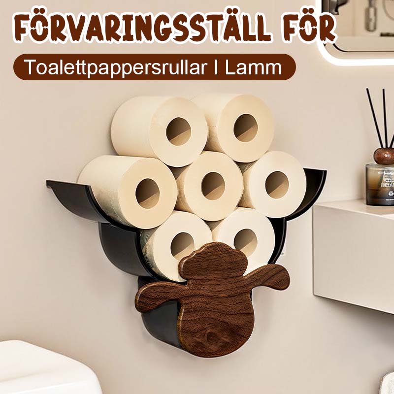 🌿Toalettpappershållare i valnötsträ🚽