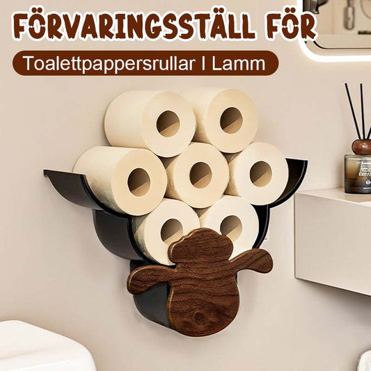 🌿Toalettpappershållare i valnötsträ🚽