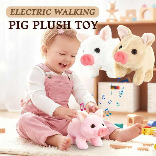 🐷Elektrisk Gående Gris Plyschleksak