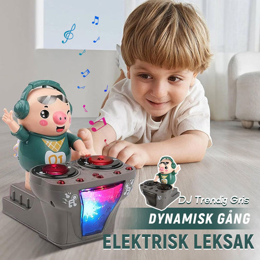 🎧🐷DJ-trendiga gris – musikleksak med svängig discorytm🎶