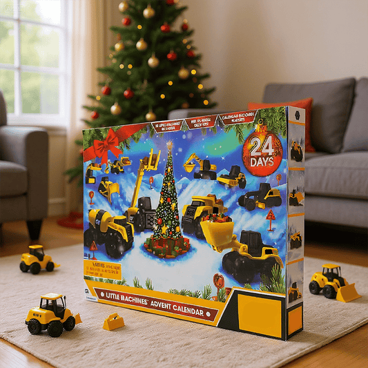 🎄24-dagars kalender med lastbil på väg till jul