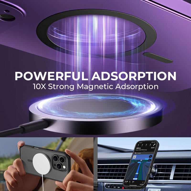 Magnetiskt metallfodral med snäppfunktion för iPhone