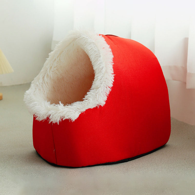 🐾Varm vintergrottbädd för husdjur