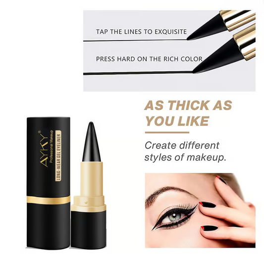 🌿Naturlig svart, långvarig gel-eyeliner🧼