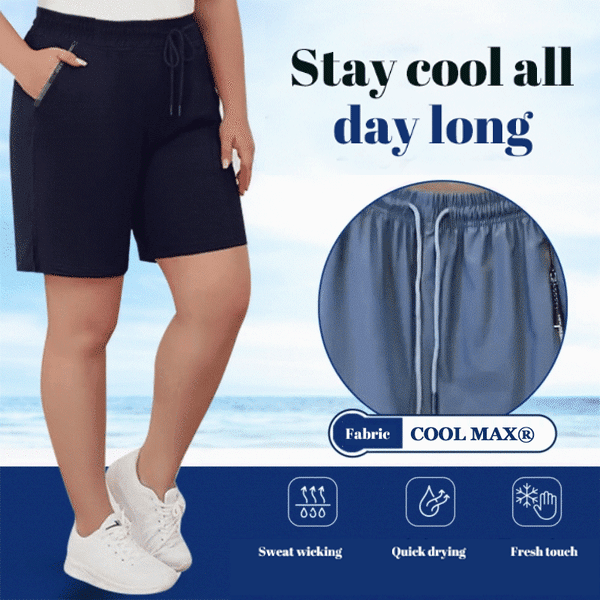 ⌛Veckans specialerbjudande🧊Håll dig sval hela summer❄️🩳Snabbtorkande stretchshorts i issilk