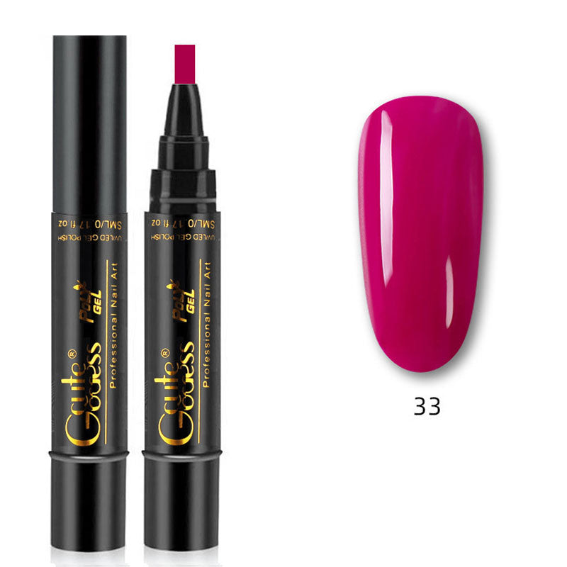 💅✨ 3-i-1 Gellack Penna | Bas, Färg & Topplack i Ett Steg! | Snabb Manikyr