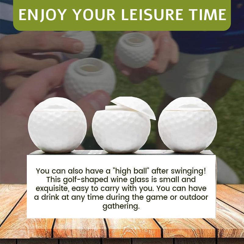 Kreativt shotglas format som en golfboll