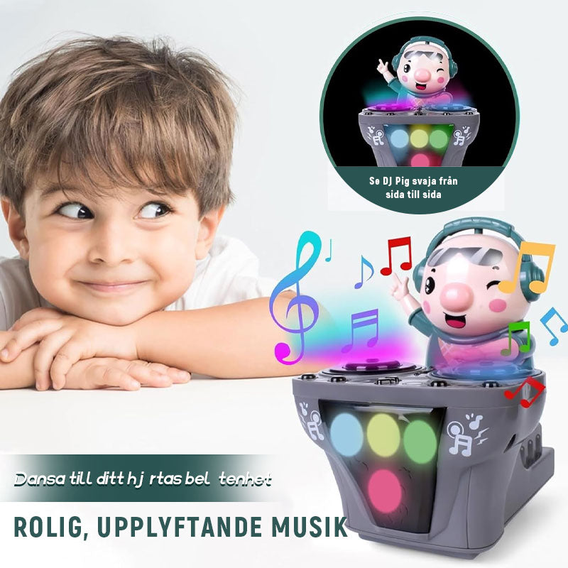 🎧🐷DJ-trendiga gris – musikleksak med svängig discorytm🎶