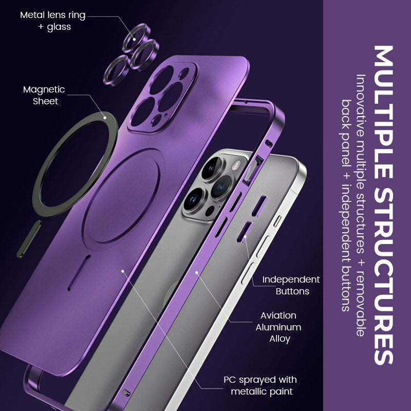 Magnetiskt metallfodral med snäppfunktion för iPhone