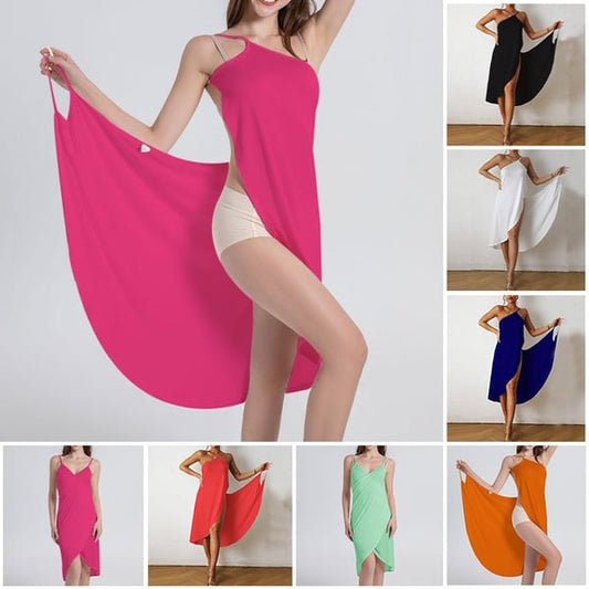 🎉🏄‍Women's Beach Wrap Dress Överdragsklädsel