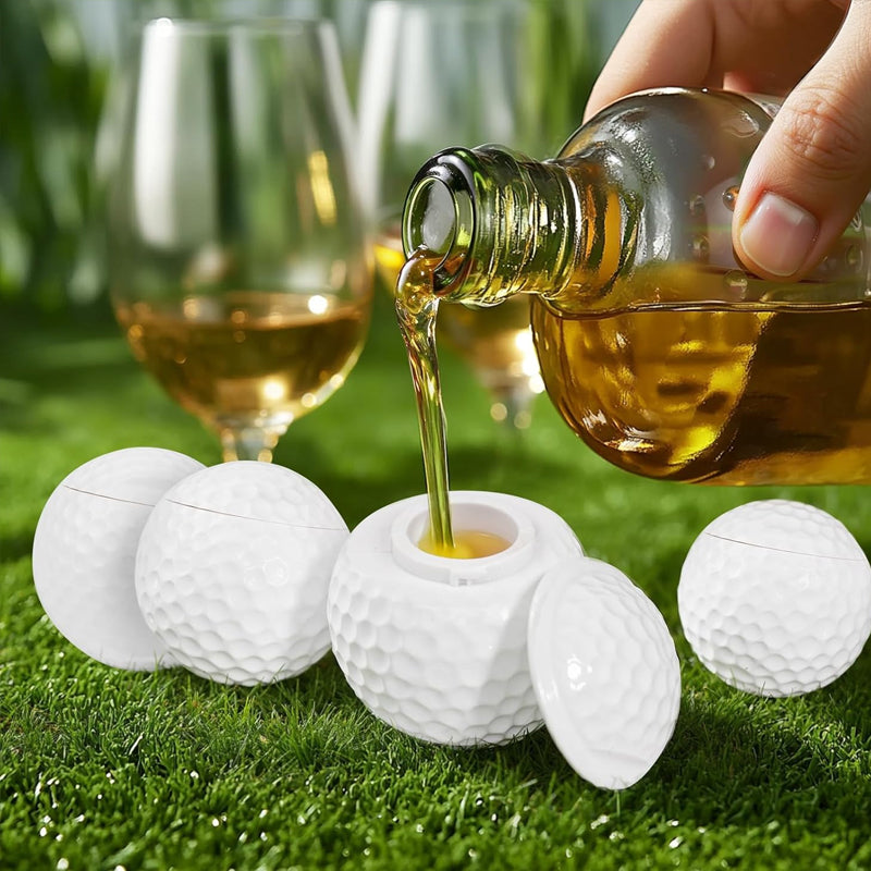 Kreativt shotglas format som en golfboll
