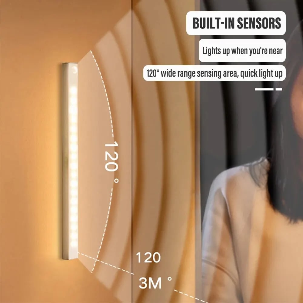 🔥Tidsbegränsat erbjudande - uppladdningsbar LED-lampa, ingen stansning krävs, smart sensor, magnetisk