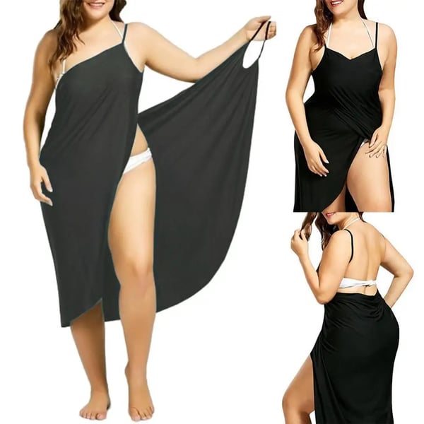 🎉🏄‍Women's Beach Wrap Dress Överdragsklädsel