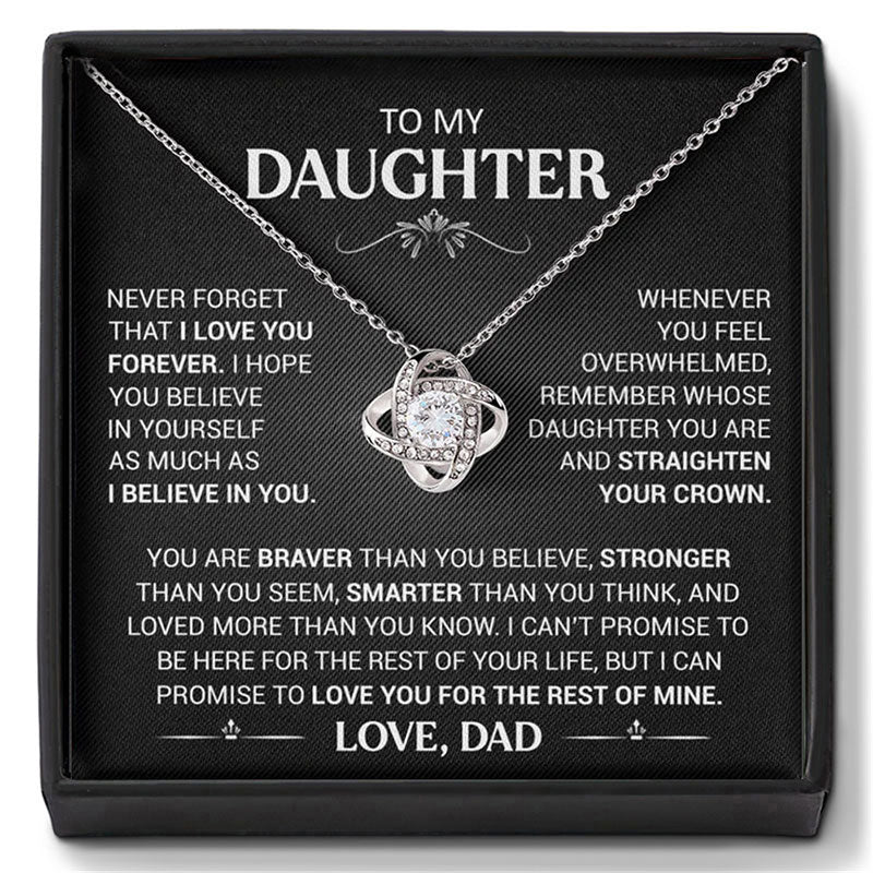 👪Till min dotter – Halsband ”Kärlekens hjärta”🍀