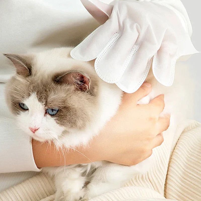 🐱🐶No Rinse Mild rengöringshandskar för husdjur