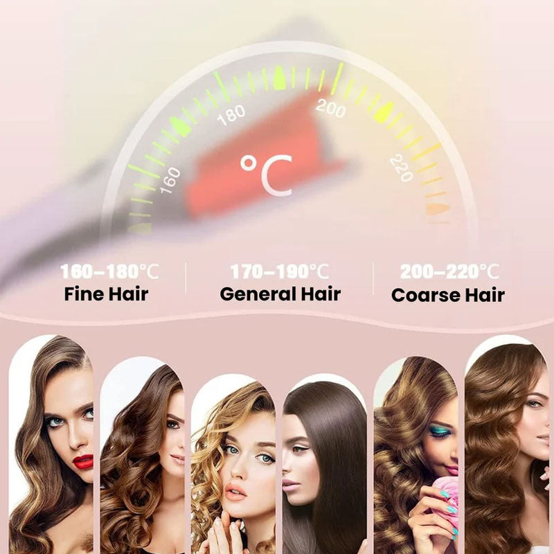 💇‍♀️32 mm locktång med fransk V-formad våg