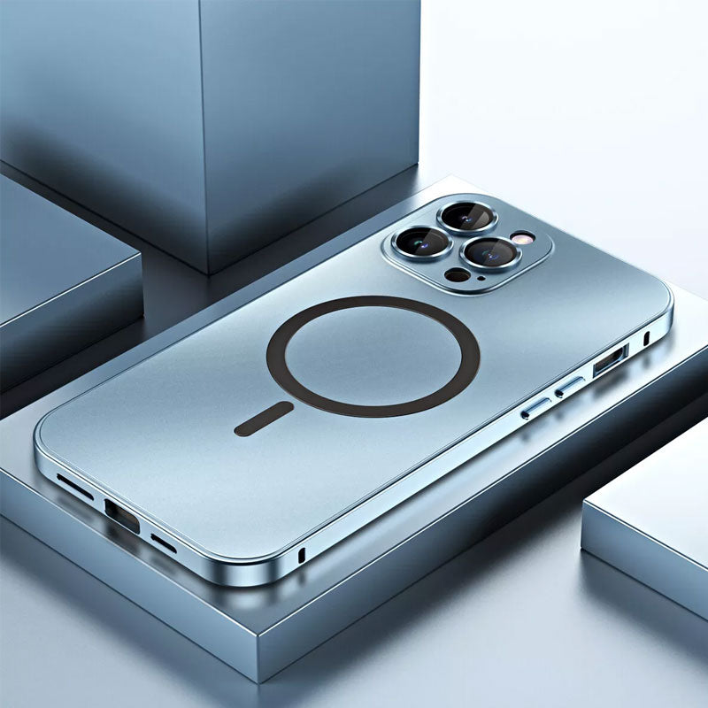 Magnetiskt metallfodral med snäppfunktion för iPhone
