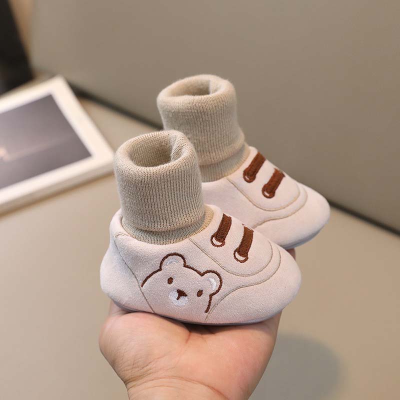 🐻Söta små björnmotiv – bekväma slip-on för första stegen👣