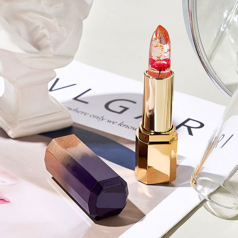 🌸Färgskiftande geléblomma läppstift💋