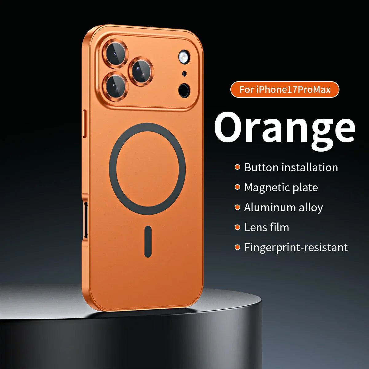 ✨iPhone  17-12🔥Magnetiskt skal i aluminiumram för iPhone