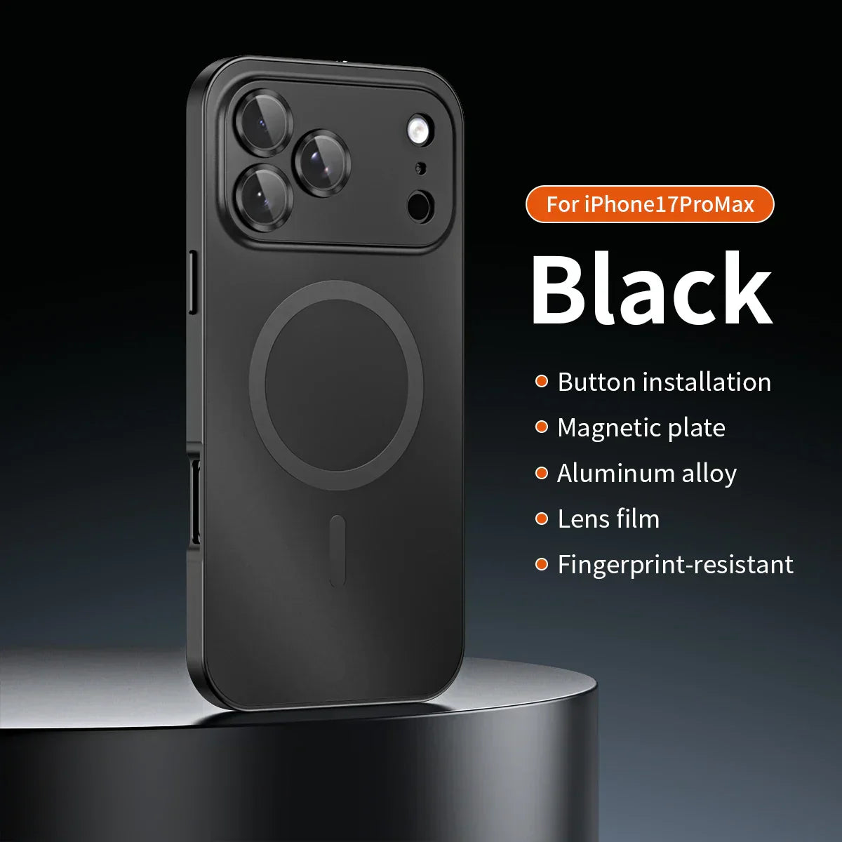 ✨iPhone  17-12🔥Magnetiskt skal i aluminiumram för iPhone