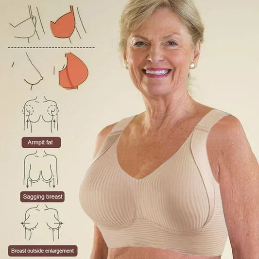 🎁Ribbad push-up-bh med justerbara byglar för kvinnor